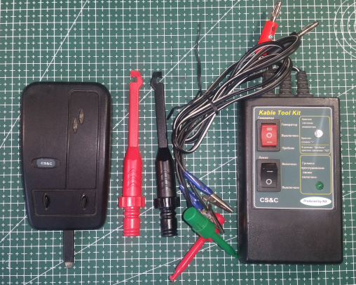 Вид переделанных тонального генератора и индуктивного щупа 701K Cable tool kit